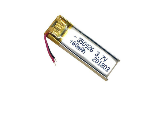 Более 500 циклов жизни перезаряжаемая 3.7В 60mAh Литий-ионный полимер 350926 батарея для наушников