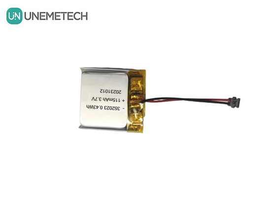 Оптовая перезаряжаемая липоаккумуляторная батарея 352023 3.7V 115mAh Литий-ионный полимерный аккумулятор для GPS-трекера