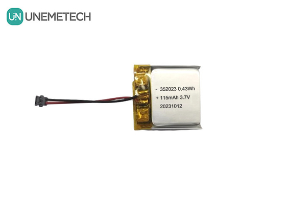Оптовая перезаряжаемая липоаккумуляторная батарея 352023 3.7V 115mAh Литий-ионный полимерный аккумулятор для GPS-трекера