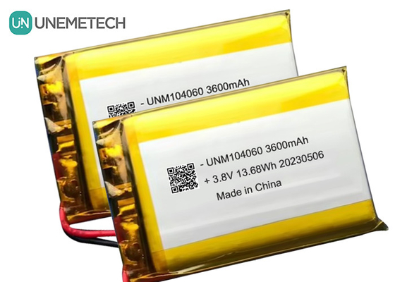UNEMETECH 4.35V высоковольтная липоаккумуляторная батарея 104060 3.8V 3600mAh литий-ионная полимерная батарея