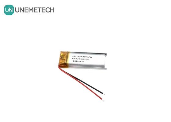 UNEMETECH 230mAh Липо аккумулятор 3.7V литий полимерный аккумулятор 851228 для ручки дистанционного управления