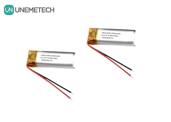 UNEMETECH 230mAh Липо аккумулятор 3.7V литий полимерный аккумулятор 851228 для ручки дистанционного управления