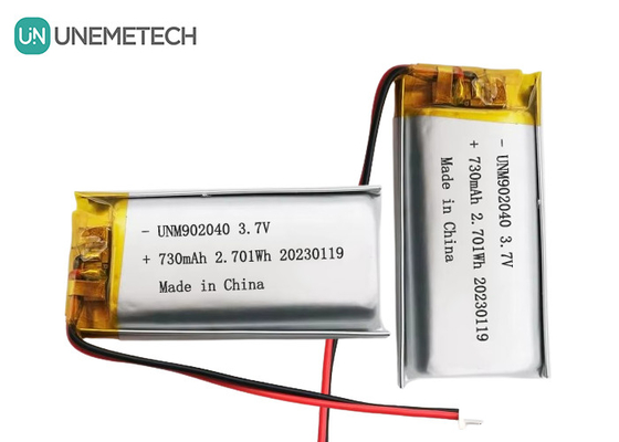 UL1642 Сертификаты Заряжаемая липоаккумуляторная батарея 902040 3.7V 730mAh для мобильного устройства