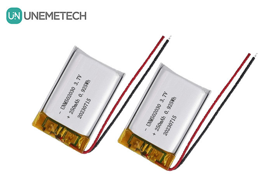 UNEMETECH 3.7V 250mAh перезаряжаемая литий-полимерная батарея 502030 для косметических устройств