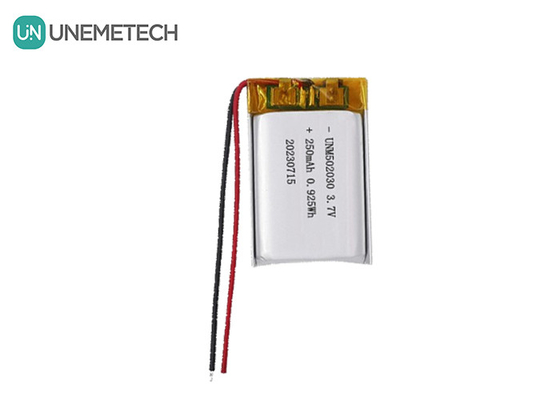 UNEMETECH 3.7V 250mAh перезаряжаемая литий-полимерная батарея 502030 для косметических устройств