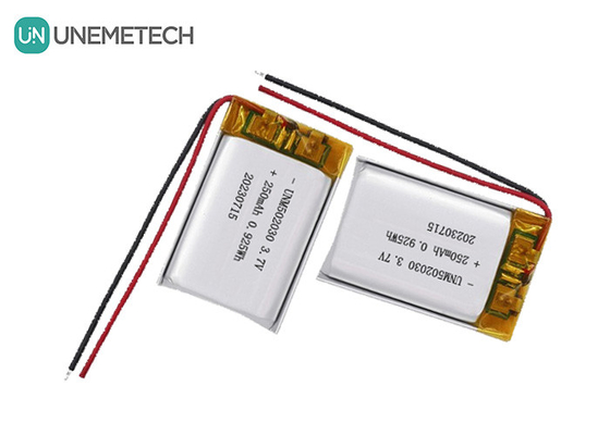UNEMETECH 3.7V 250mAh перезаряжаемая литий-полимерная батарея 502030 для косметических устройств