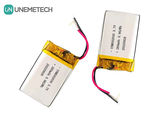 Перезаряжаемые липоаккумуляторы 502030 / 3.7V 260mAh Маленький литий полимерный аккумулятор