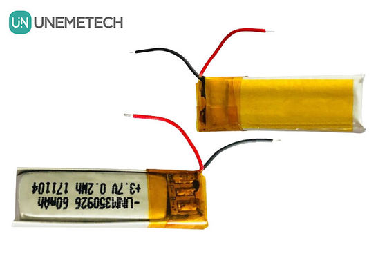Качество Перезаряжаемая батарея 350926 / 3.7V 60mAh с UN38.3 Фабрика