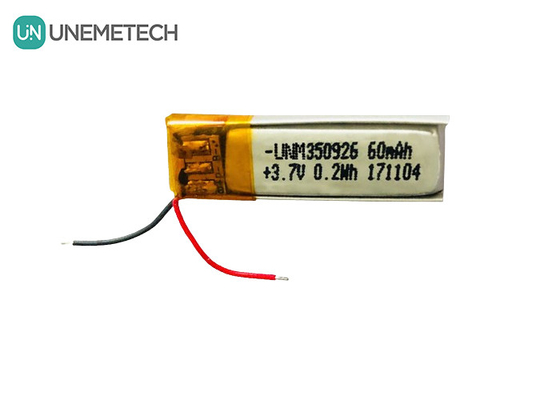 Более 500 циклов жизни перезаряжаемая 3.7В 60mAh Литий-ионный полимер 350926 батарея для наушников