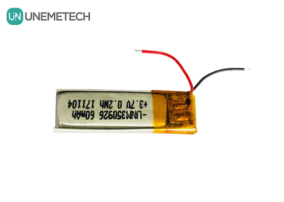 Более 500 циклов жизни перезаряжаемая 3.7В 60mAh Литий-ионный полимер 350926 батарея для наушников