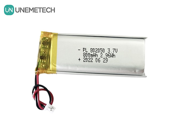 Настраиваемая перезаряжаемая литиевая батарея полимера 802050 3.7V 800mAh Ли-поли батарея для освещения