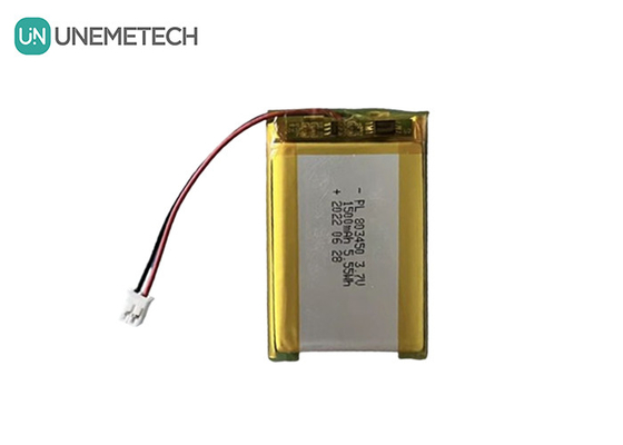 UNEMETECH 1.5A перезаряжаемая липолимерная батарея 803450 / 3.7V 1500mAh литий-ионная полимерная батарея