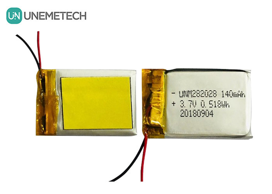 Батарея с низким саморазрядом 282028 / 3.7V 140mAh Литий полимерная батарея для носимых устройств