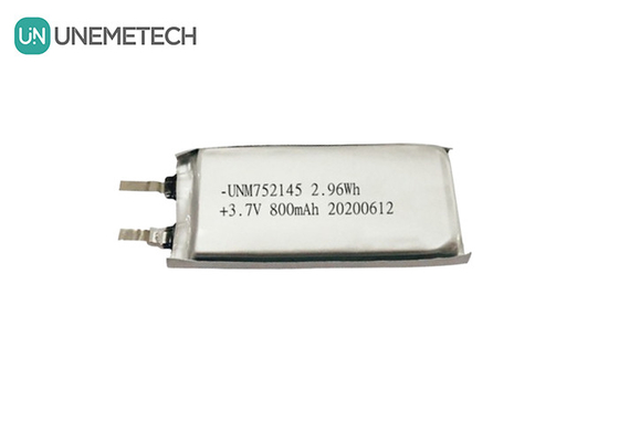 MSDS Одобрение 3.7V 800mAh перезаряжаемая литий-полимерная батарея 752145 для носимых устройств