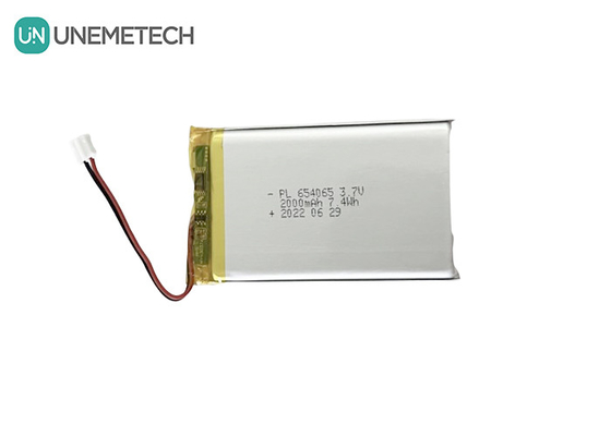 2000mAh 3,7V перезаряжаемая литий-полимерная батарея 654065 для электронных игрушек