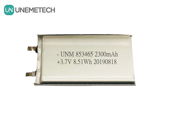 3.7V 2300mah одноклеточный литий полимерный аккумулятор 853465 с IEC62133 для медицинского оборудования