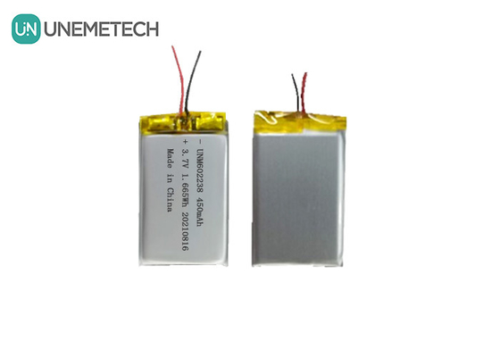 4.2V перезаряжаемая литий полимерная батарея 602238 3.7V 450mAh для потребительской электроники