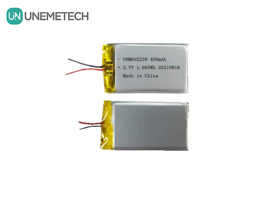 4.2V перезаряжаемая литий полимерная батарея 602238 3.7V 450mAh для потребительской электроники