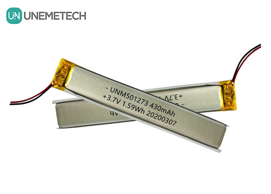 5.0*12.0*73.0mm Литий-полимерная батарея / 3.7V 430mAh 501273 тонкая липо батарея для устройств Bluetooth