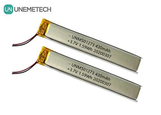 5.0*12.0*73.0mm Литий-полимерная батарея / 3.7V 430mAh 501273 тонкая липо батарея для устройств Bluetooth