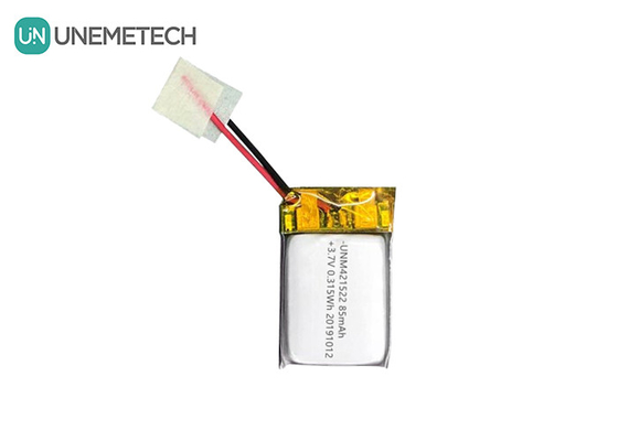 85mAh 3,7V Маленькая литий-полимерная батарея 421522 перезаряжаемая с ПКМ и свинцовыми проводами