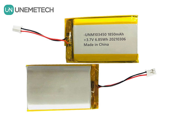 103450 3.7V 1850mAh перезаряжаемая липоаккумуляторная батарея IEC62133 UN38.3 MSDS Утвержденная литий-полимерная батарея