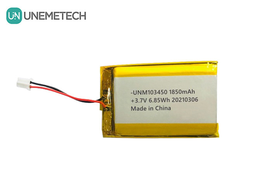 103450 3.7V 1850mAh перезаряжаемая липоаккумуляторная батарея IEC62133 UN38.3 MSDS Утвержденная литий-полимерная батарея