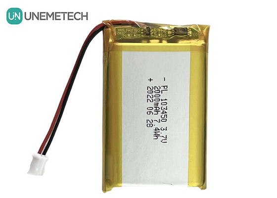 3.7V 2000mAh перезаряжаемая литий полимерная батарея 103450 Большая емкость для электрического грудного насоса