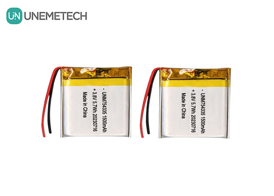 4.35V высоковольтные липоаккумуляторы 754335 3.8V 1500mAh перезаряжаемая полимерная литийная батарея