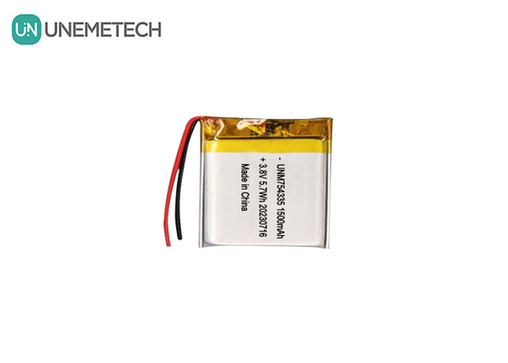 4.35V высоковольтные липоаккумуляторы 754335 3.8V 1500mAh перезаряжаемая полимерная литийная батарея