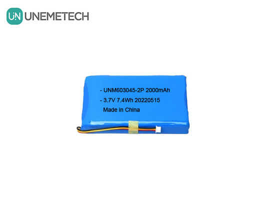 Батарея литий-полимерной батареи большой емкости 603045 2P 3.7V 2000mAh