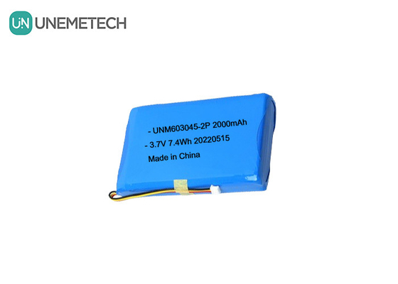 Батарея литий-полимерной батареи большой емкости 603045 2P 3.7V 2000mAh