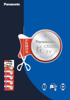 Аккумулятор автомобильных ключей Panasonic CR2032 3V 225mAh Кнопка для автомобильных ключей