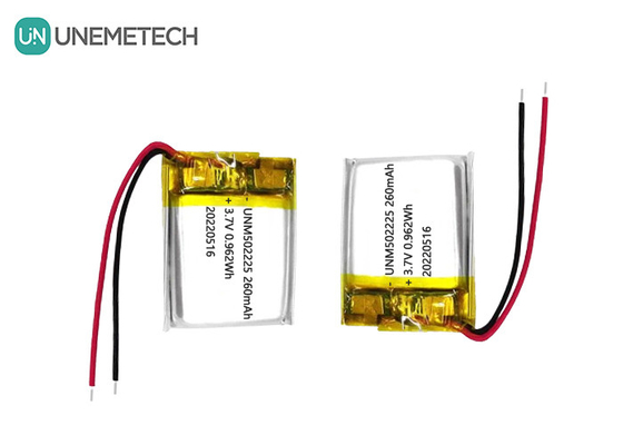 3.7V перезаряжаемая литий-полимер-ионная батарея 502225 260mAh для беспроводных датчиков