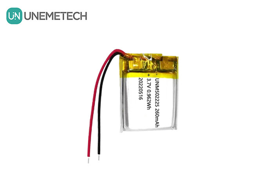 3.7V перезаряжаемая литий-полимер-ионная батарея 502225 260mAh для беспроводных датчиков