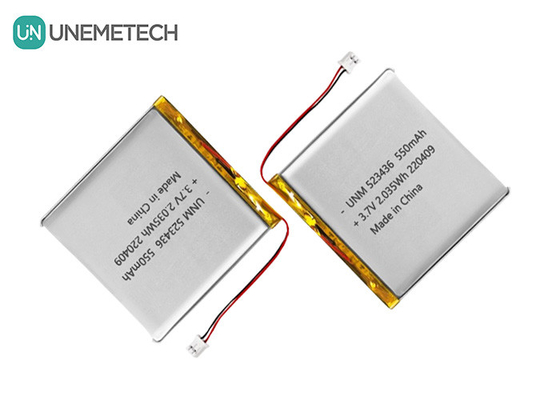 Литий-ионный полимерный аккумулятор 3.7В 550mAh 523436 перезаряжаемый полимерный аккумулятор Li для GPS-трекера