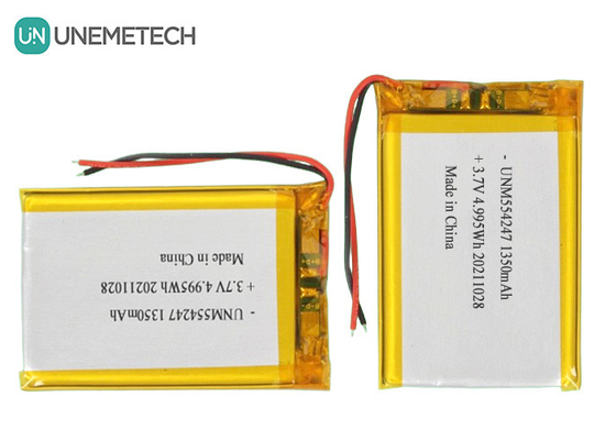 3.7V 1350mAh перезаряжаемая литий-ионная полимерная батарея 554247 для мини-дрона