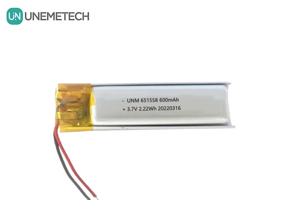 Поставщик аккумуляторов для красоты и макияжа 600mAh 3.7V Lipo Battery 651558 для удаления волос