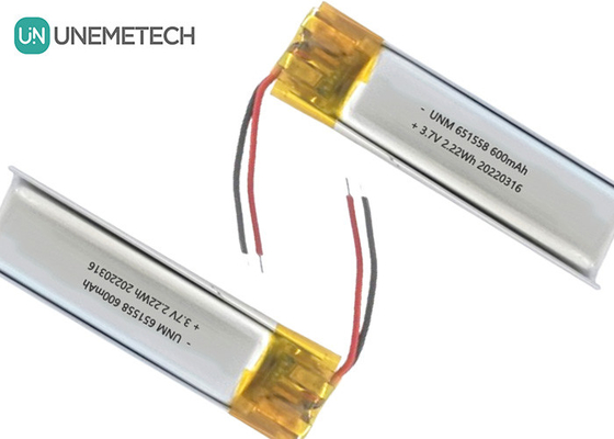 Поставщик аккумуляторов для красоты и макияжа 600mAh 3.7V Lipo Battery 651558 для удаления волос