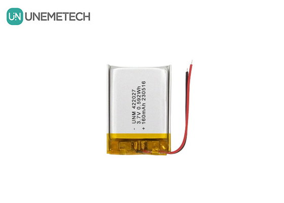 Акумулятор LiPo с высокой плотностью 3.7V 160mAh 422027 для гарнитуры Bluetooth