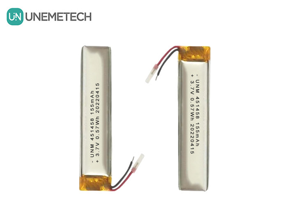 Lipo 3.7V 155mAh перезаряжаемая полимерная батарея 451458 для беспроводных гарнитур