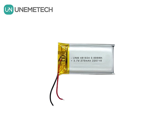 Перезаряжаемая литий-ионная полимерная батарея с глубоким циклом 3.7V 270mAh 481834 Для умных очков