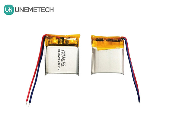 Высоковольтный литий-полимерный аккумулятор 3.8V 200mAh 521920 для умных часов