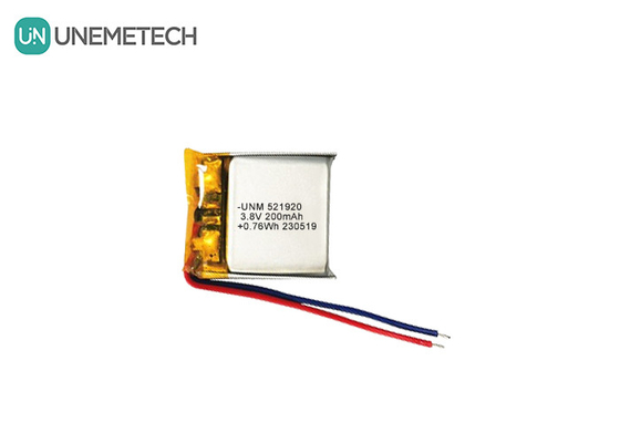 Высоковольтный литий-полимерный аккумулятор 3.8V 200mAh 521920 для умных часов
