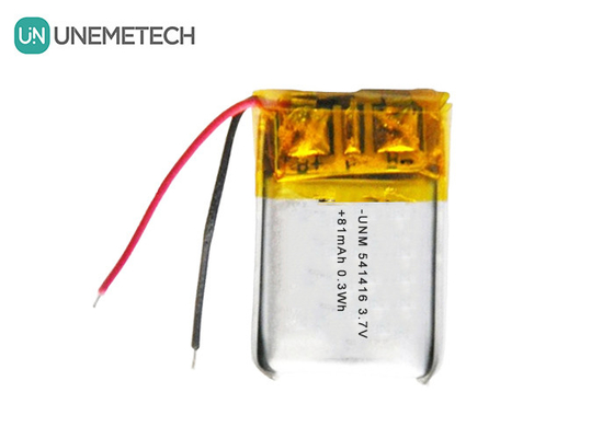 3.7V Lipo перезаряжаемые батареи 541416 81mAh Маленькая LiPo батарея для Bluetooth гарнитур