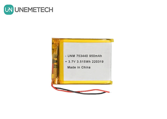 3.7В литий полимерный аккумулятор 950mAh 753440 Pouch аккумулятор для миниатюрной камеры