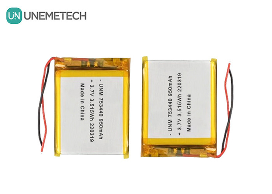 3.7В литий полимерный аккумулятор 950mAh 753440 Pouch аккумулятор для миниатюрной камеры
