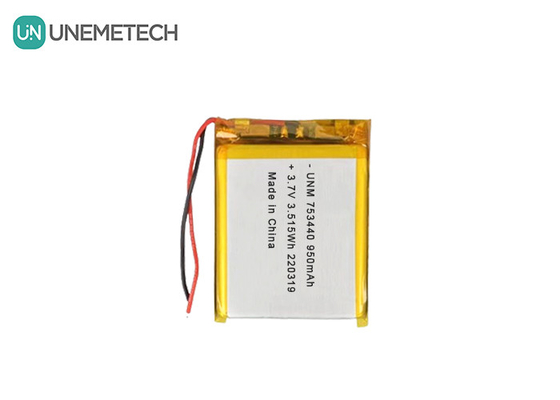 3.7В литий полимерный аккумулятор 950mAh 753440 Pouch аккумулятор для миниатюрной камеры