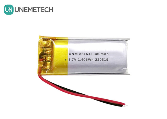 1S LiPo батареи 3.7V 380mAh перезаряжаемая липолимерная батарея 861632 для настольной лампы