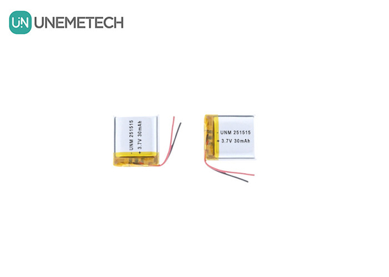3.7V 30mAh 251515 Маленькая легкая липоаккумуляторная батарея для небольшого электронного термометра
